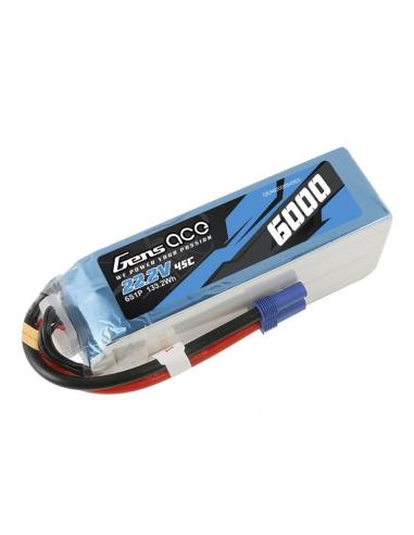 Batería LiPo Gens ace 6000mAh 22 2V 60C 6S EC5