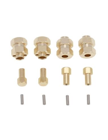 4mm Diameter Brass Wheel Hex Adaptor 4pcs/set