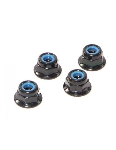 Flange Lock Nut M4  4pcs  HPI