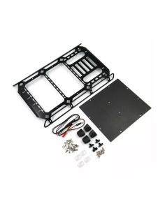 Metal & Carbon Roof Rack w/Light White Leds