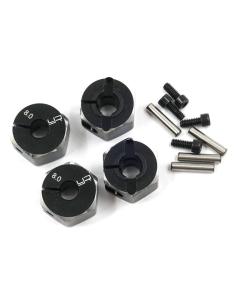 Adaptador Hexágono 12x8mm en Alumio  negro  4u 