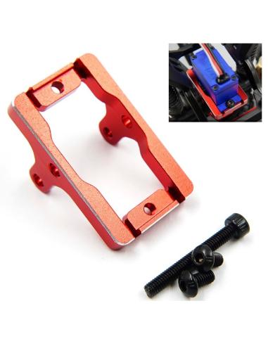 Bancada servo aluminio Rojo para TRX4M 1/18