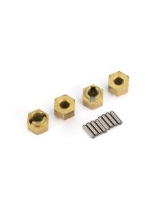 Hexágonos 7mm latón Traxxas TRX4M  4u 