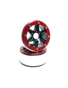 Beadlock Wheels PT-SIXSTAR BLACK/RED 1 9 Metsafil