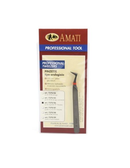 Pinza profesional con punta curvada 90  Amati