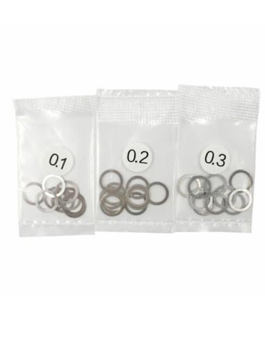 Arandelas de ajuste en acero inox  3x7mm  de 0 1-0