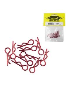 Clips carrocería Rojo para modelos 1/12 1/10 y 1/8