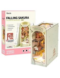 Rolife Falling Sakura 3D Creative Bookends TGB05