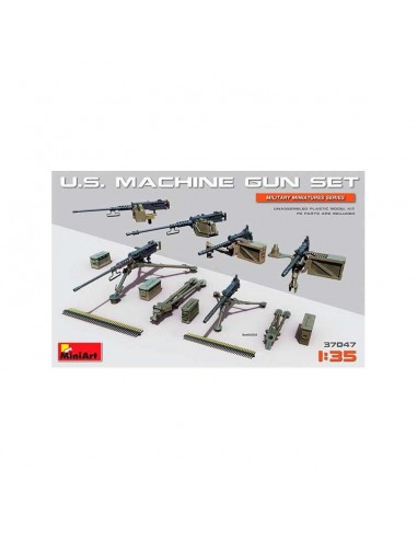 Maqueta MiniArt Accesorio US Machine Gun Set  1/35