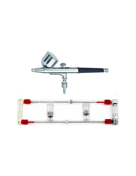 Aerógrafo D-102 Doble acción y regulador + 3 aguja