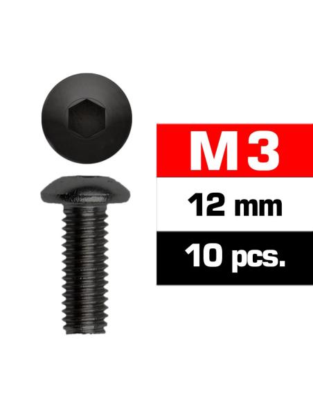 UR162312 Tornillo M3x12mm boton (10u.)