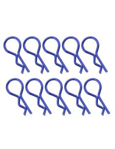 Clips en aluminio color azul 1/10  10u 