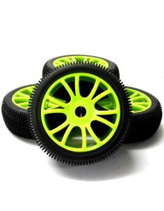Neumáticos Off-Road Buggy 1/8 Llanta verde  4u