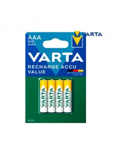 Pila LR03 AAA 800mAh recargable VARTA pack 4u 