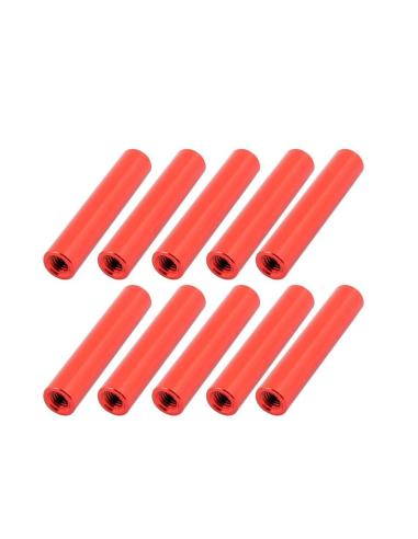 Separadores Aluminio 20mm M3 - Rojo  10u 