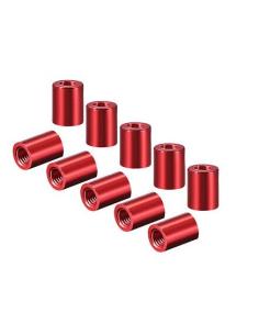 Separadores Aluminio 5mm M3 - Rojo  10u 