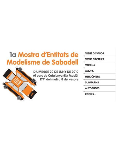 Exhibición 20 Junio 2010 en Sabadell: Coches RC, aviones RC, slot, barcos RC, Trenes y autobuses.