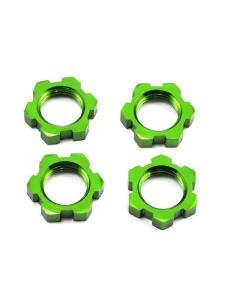 Wheel nuts 17mm serrated  green-anodized  Traxxas