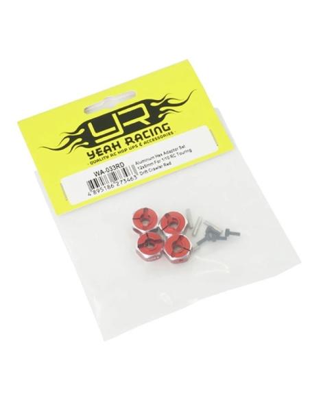 Hexágono de 12x6mm en Aluminio Touring/Drift Rojo