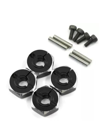 Hexágono de 12x6mm en Aluminio Touring/Drift Negro