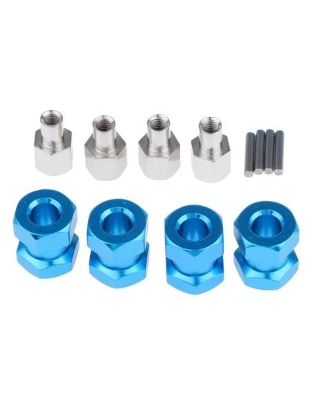 Separador Hexágono 12mm x 15mm Aluminio Azul  4u 