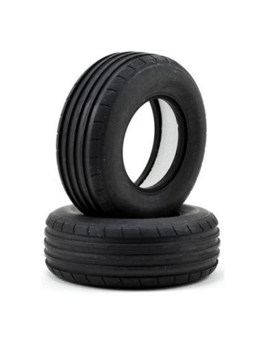 Vaterra Ribbed Front Tire w/Foam (2) (Medium)