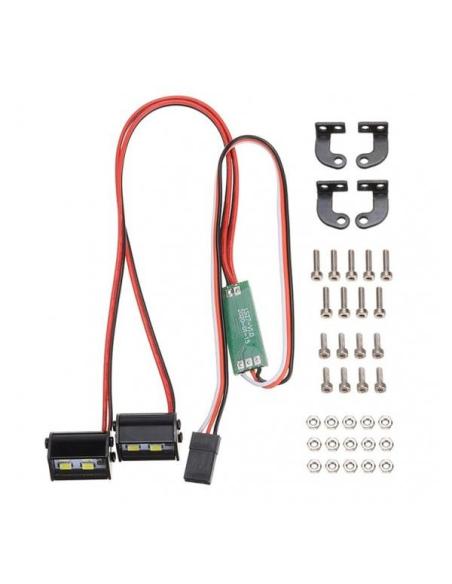 White Double Row 4 Led Roof Spot Lights Crawler