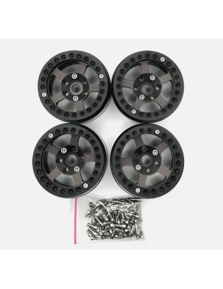 Llanta Crawler Alu 1 9  Beadlock 5 Stars Black  4u