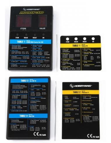 Hobbywing Program Card ESC