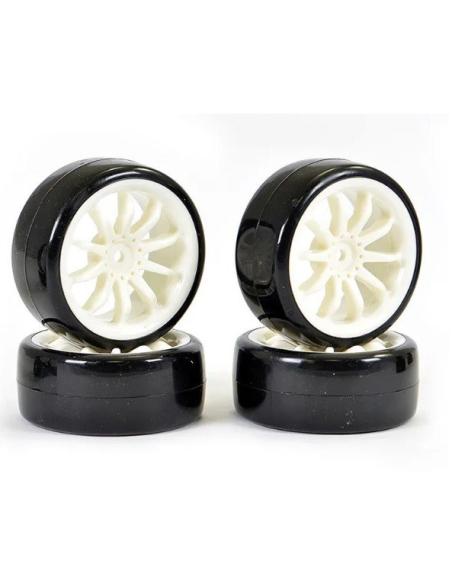 Neumáticos Fastrax 1/10 Drift 10 Radios Blancos 4u