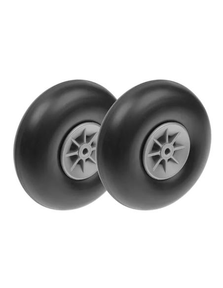 Ruedas Nylon para Avión - 90mm - eje 4mm  2u 