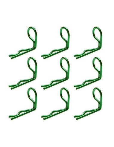 Clips en aluminio 90  color Verde  10u 