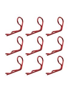 Clips en aluminio 90  color Rojo  10u 