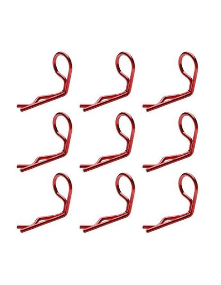 Clips en aluminio 90  color Rojo  10u 
