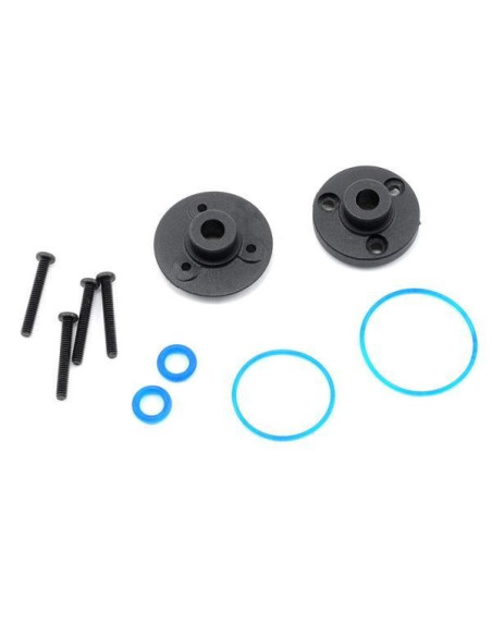 28 7080 Traxxas Differential Cover Plates w/Gaskets & O-Rings (Front Or Rear)