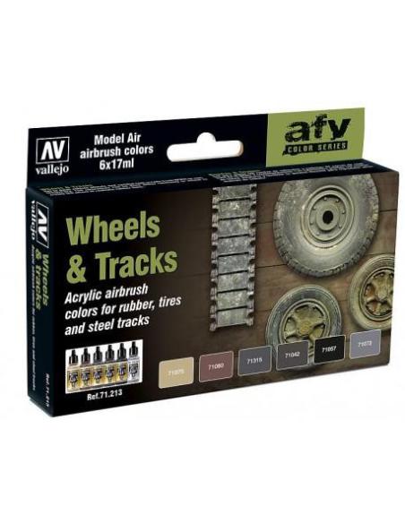 Set Vallejo Model Air  Ruedas y Orugas  6u 