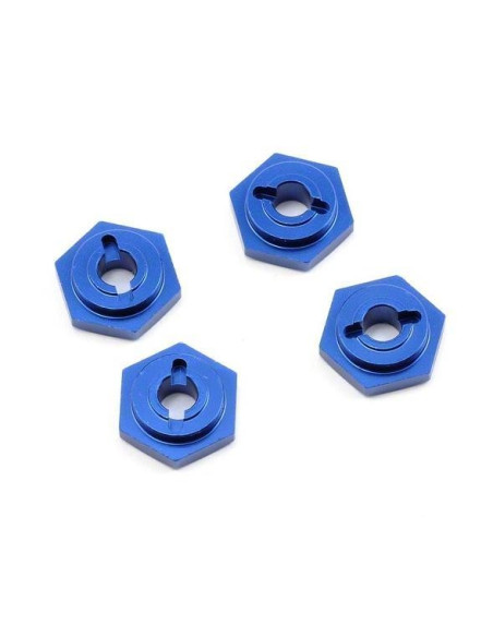 28 7154 Traxxas Aluminum Hex Wheel Hubs (Blue) (4)