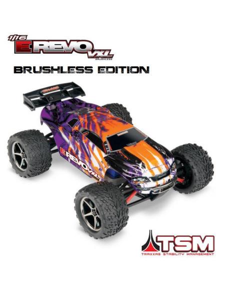 Traxxas E-Revo VXL 1/16 4x4 Brushless TQi TSM (incl battery/charger) - Lila