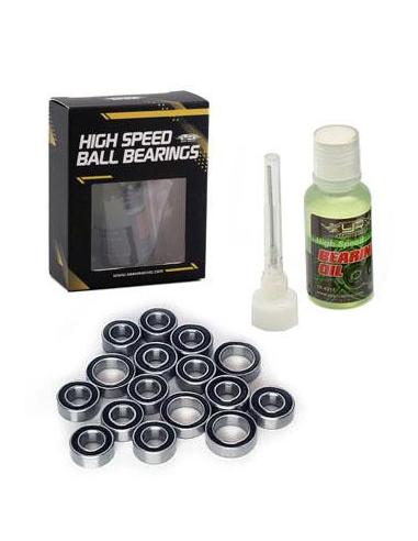 RC Ball Bearing Set with Bearing Oil For Tamiya TT
