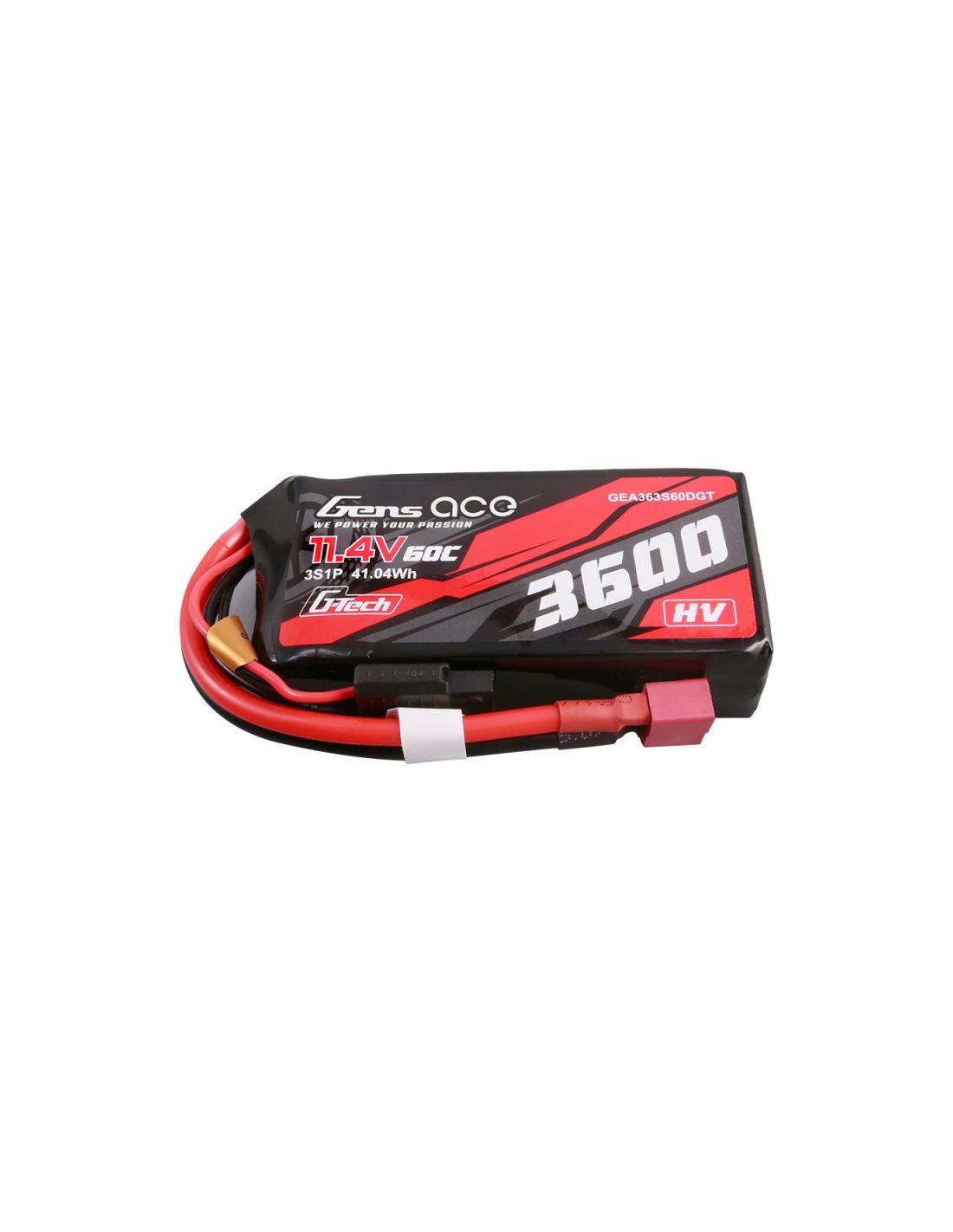 Batería LiPo Gens ace G-Tech 3600mAh 11.4V 3S 60C HV
