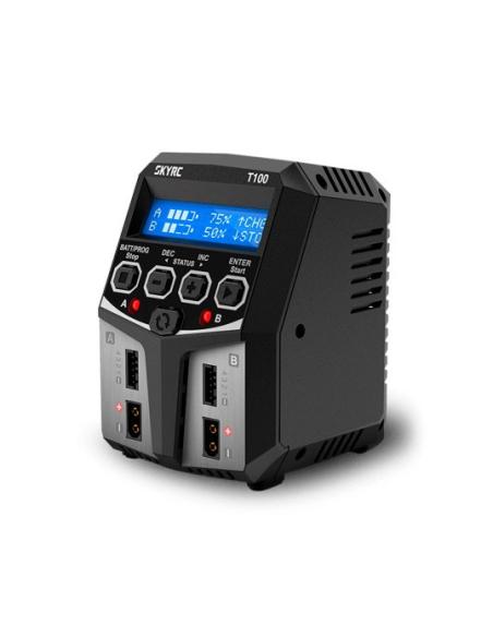 Cargador T100 DUO LIPO2-4S 0 1-5A 2X50W 240V AC S