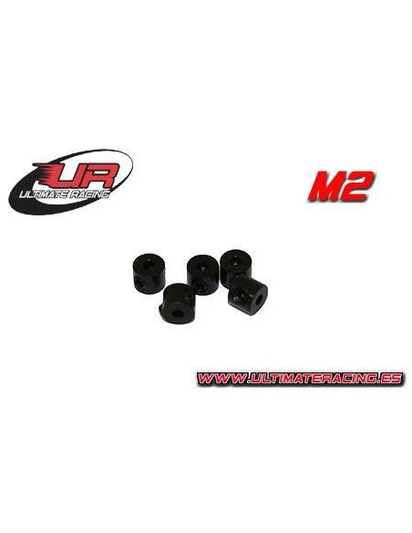 Prisioneros Aluminio Negros 2mm (5u.)