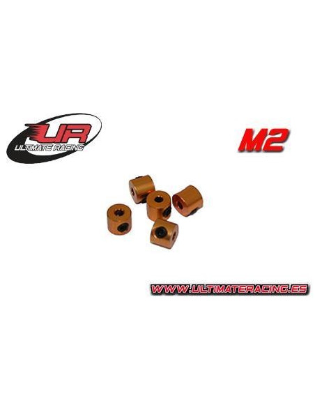 Prisioneros Aluminio 2mm Dorados (5u.)