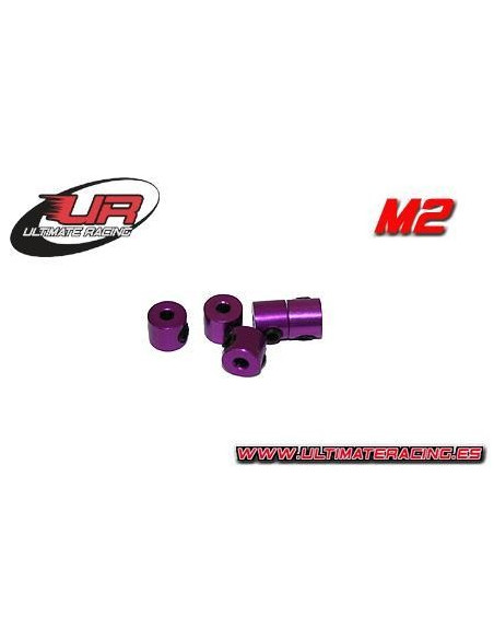 Prisioneros Aluminio Púrpura 2mm (5u.)