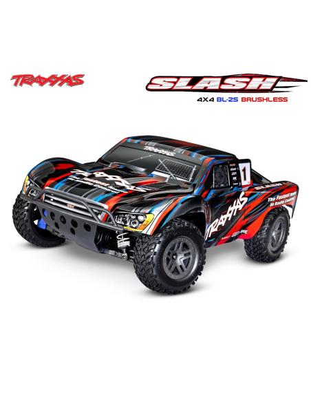 Traxxas Slash 4x4 BL-2s Brushless Clipless ROJO