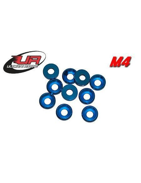 Arandela Aluminio Cónica M4 AZUL  (10 Unidades)