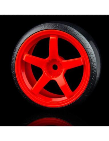Neumáticos MST Drift llanta 5 Spoke Naranja offset