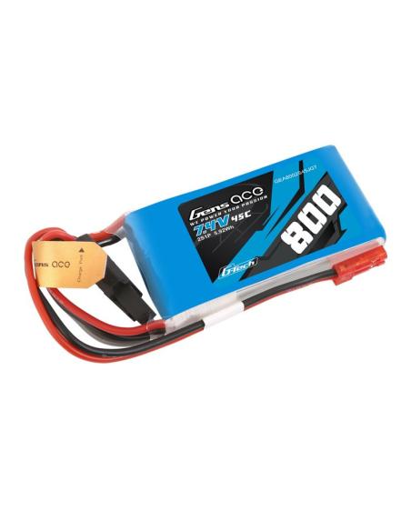 Batería LiPo Gensace 800mah 7.4V 45C 2S JST