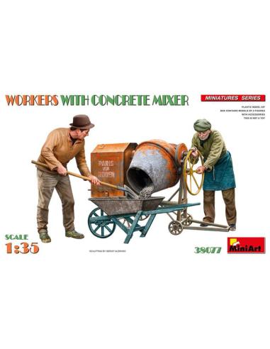 Maqueta MiniArt WORKERS WITH CONCRE 1/35