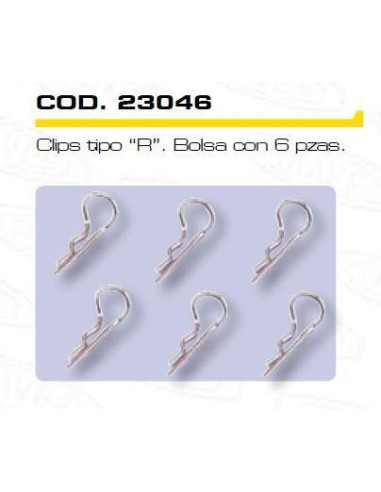 Clips para carrocería tipo R (6u)